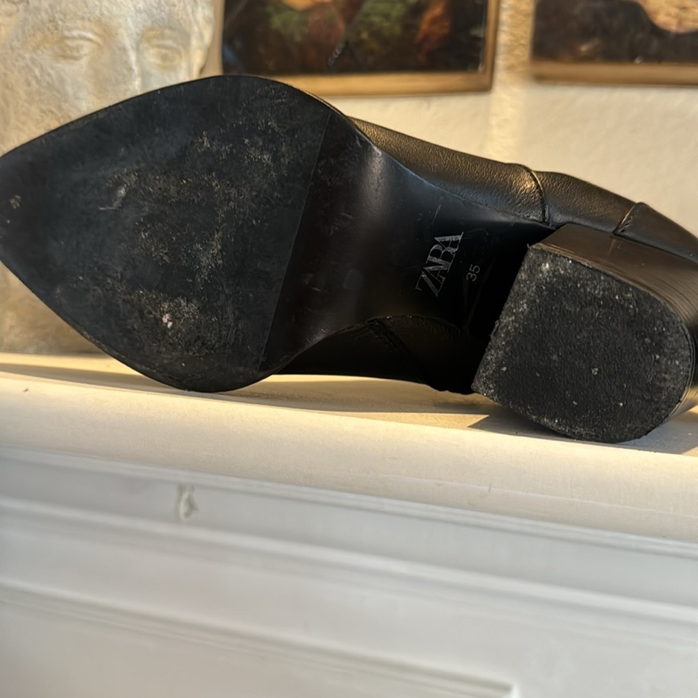 Zara Black Ankle Boots Size EU 35, Size 5 Us - Picture 11 of 12